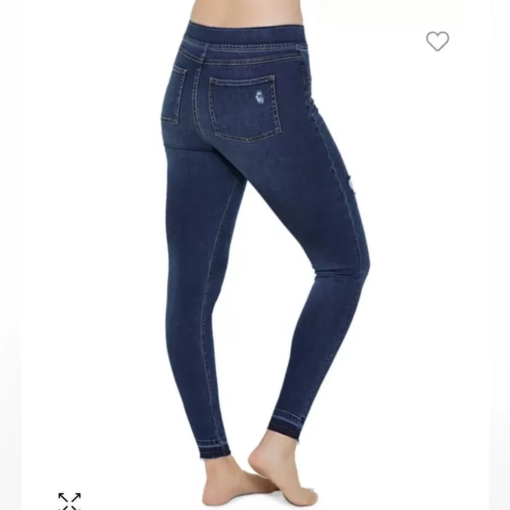 SPANX Distressed Denim Skinny Jean Leggings